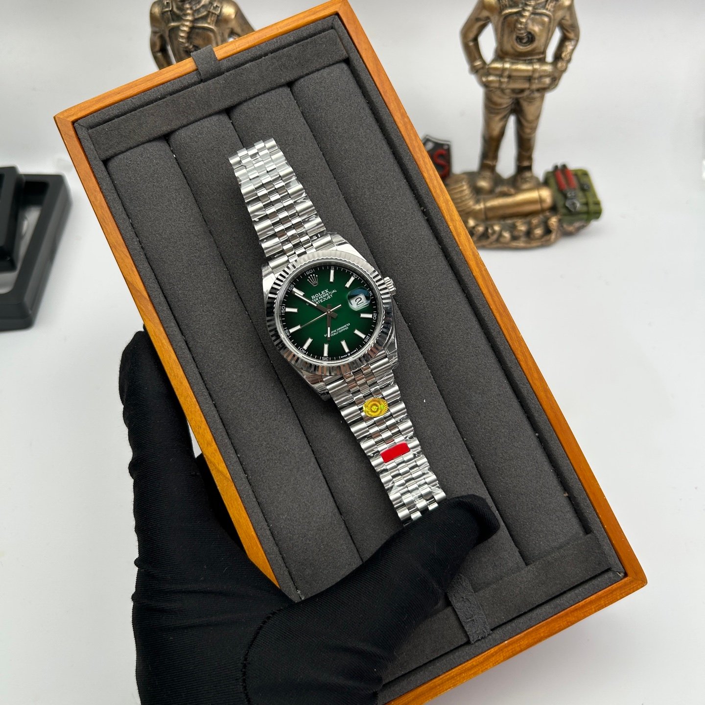 13430478166049545.jpg DateJust 41 126334 SS V2 VSF 1:1 Best Version Green Gradient Dial Bat Markers 904l Bracelet 3235 - Image 1