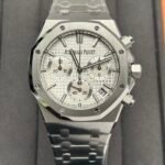 Royal Oak Chrono 26240 SS V2 ZF 1:1 Best Edition Silver Dial On SS Bracelet SA4401 Super Clone - Image 5