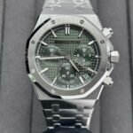 Royal Oak Chrono 26240 SS V2 ZF 1:1 Best Edition Green Dial On SS Bracelet SA4401 Super Clone - Image 6